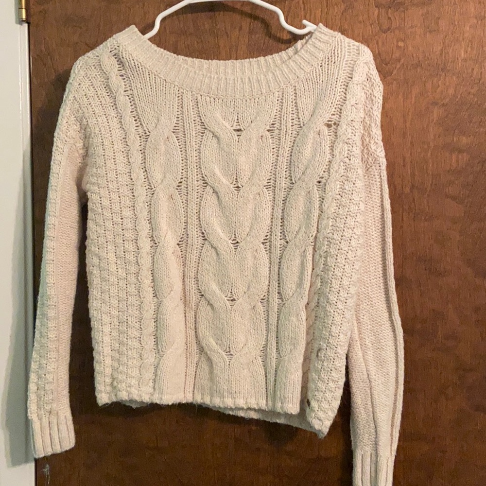 Cream Color Sweater. Hollister size small.